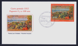 2015 POLYNESIA "CENTENARY OF WORLD WAR I / PAPEETE" FDC - FDC