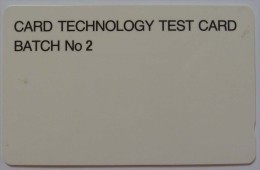 UK  - GPT - CARD TECHNOLOGY TEST CARD - BATCH No 2 - 1ENGB - Used - Emissioni Imprese