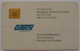 USA - Smart Card Demo - Gemplus Chip - Gaming Gtech - Victor Markowicz - Vice President - Used - [2] Tarjetas Con Chip