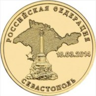 Russia 10 Roubles 2014 City Of Sevastopol UNC - Rusland