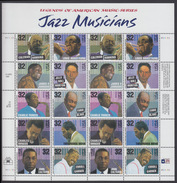 !a! USA Sc# 2983-2992 MNH SHEET(20) (a02) - Jazzsingers - Fogli Completi
