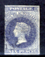 Australia-del-Sud-00015a - 1855 -Y&T N. 3 (o) Privo Di Difetticculti. - Used Stamps