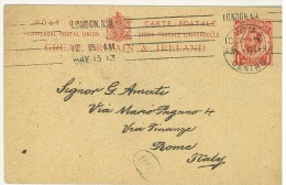 STORIA POSTALE - INGHILTERRA - GREAT BRITAIN & IRELAND - POST CARD - ANNO 1907 - PER SIG ANTONIETTA AMATI - ROMA - ITALY - Marcophilie