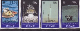 TUVALU SPACE 4 V.  SPECIMEN MNH - Oceanië