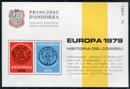 ANDORRE ESPAGNOL - VIGUERIE EPISCOPALE - BLOC FEUILLET EUROPA 1979 ** - LUXE - Episcopale Vignetten