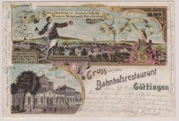 GERMANY - GöTTINGEN - 1901 -Gruss Aus Dem Bahnhofsrestaurant - Early Color - Undivided Back - Göttingen