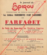 Rare Feuiilet Publicité SPIROU Présentation Marionnettes Du Farfadet En 1942 - 43 - Affiches & Posters