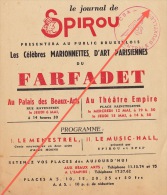 Rare Feuiilet Publicité SPIROU Présentation Marionnettes Du Farfadet En 1942 - 43 - Afiches & Offsets