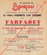 Rare Feuiilet Publicité SPIROU Présentation Marionnettes Du Farfadet En 1942 - 43 - Plakate & Offsets