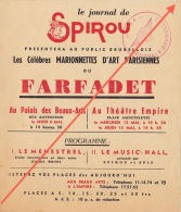 Rare Feuiilet Publicité SPIROU Présentation Marionnettes Du Farfadet En 1942 - 43 - Affiches & Offsets
