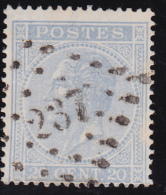 18 -  LP. 237  MARCHE - Licht Blauw - Bleu Claire. - 1865-1866 Profile Left