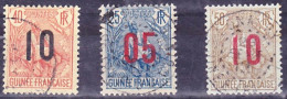 2016-0123 Guinée Francaise Yvert 59, 61, 62 Oblitéré O - Gebruikt