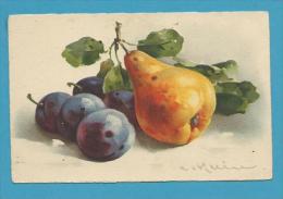 CPA 237 Fantaisie Fruits Poire Et Prunes Quetsches Illustrateur Catharina KLEIN - Klein, Catharina