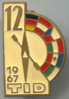 Rowing, Kayak, Canoe - TID Tour International Danubien 1967, Enamel, Vintage Pin, Badge - Canoeing, Kayak