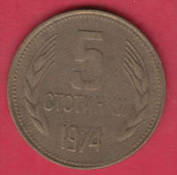 F6180 / - 5 Stotinki - 1974 - Bulgaria Bulgarie Bulgarien Bulgarije - Coins Monnaies Munzen - Bulgarie
