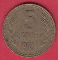 F6183 / - 5 Stotinki - 1974 - Bulgaria Bulgarie Bulgarien Bulgarije - Coins Monnaies Munzen - Bulgarie