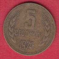 F6193 / - 5 Stotinki - 1974 - Bulgaria Bulgarie Bulgarien Bulgarije - Coins Monnaies Munzen - Bulgaria