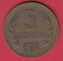 F6194 / - 5 Stotinki - 1974 - Bulgaria Bulgarie Bulgarien Bulgarije - Coins Monnaies Munzen - Bulgarie