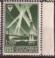 1938 354-57A     JUGOSLAVIJA JUGOSLAWIEN PONTE FLUGAUSTELLUNG    MNH - Neufs