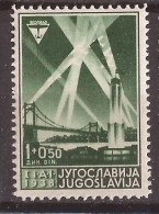 1938 354-57A     JUGOSLAVIJA JUGOSLAWIEN PONTE FLUGAUSTELLUNG    MNH - Unused Stamps