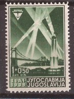 1938 354-57A     JUGOSLAVIJA JUGOSLAWIEN PONTE FLUGAUSTELLUNG    MNH - Neufs