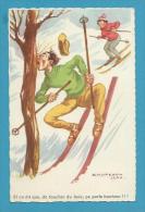 CPSM 1130 Fantaisie Humour Ski Illustrateur Jean CHAPERON - Chaperon, Jean