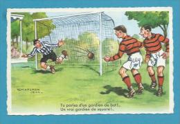 CPSM 1135 Fantaisie Humour Joueurs De Football Illustrateur Jean CHAPERON - Chaperon, Jean