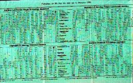 SUISSE - JUNGFRAU - GEBIET : Fahrplan - Horaires D’été (Oberland Bernois) (1951) - Railway