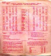 BELGIQUE - SUISSE Par Train - Horaire Des Services D’été 1961 - Eisenbahnverkehr