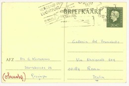 STORIA POSTALE - NEDERLAND - LUCHTPOST - SIG G. KORTENAAS - ANNO 1970 - PER ROMA - GALLERIA DEL FRANCOBOLLO - - Marcophilie