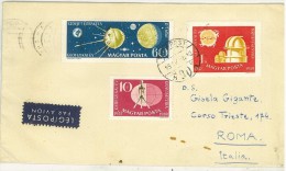 STORIA POSTALE - UNGHERIA - ANNO 1959 - PAR AVION - PER GISELA GIGANTE - ROMA - - Postmark Collection