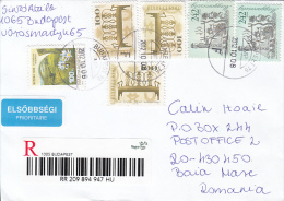 37725- NATURE PROTECTION, COUCH, RURAL LIFE, STAMPS ON REGISTERED COVER, 2012, HUNGARY - Brieven En Documenten