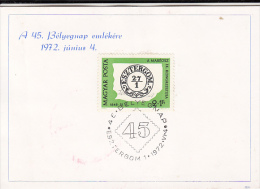 37727- STAMP'S DAY, OLD ROUND STAMPS, SHEETLET, 1972, HUNGARY - Souvenirbögen