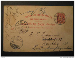 1897 BERGEN To HAMBURG Postal Stationery - Postwaardestukken