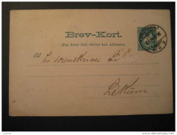 1891 KRISTIANIA To LEKUKM Postal Stationery - Postwaardestukken