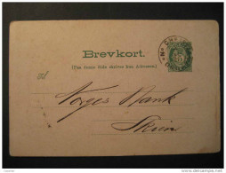 1896 CHRISTIANIA To SKIEN Postal Stationery - Interi Postali