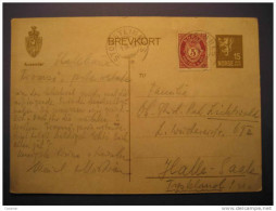 1933 STORSTEINES To HALLE - SAALE (GERMANY) Postal Stationery - Interi Postali