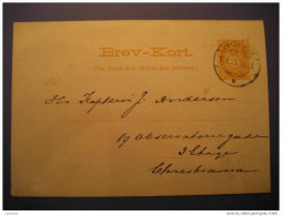 1891 KRISTIANIA 3 Ore  Postal Stationery - Entiers Postaux