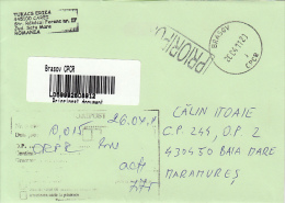 37750- PRIORITY LETTER, BARCODE ON COVER, 2011, ROMANIA - Lettres & Documents