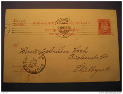 1905 KRISTIANIA To STUTTGART Postal Stationery - Entiers Postaux