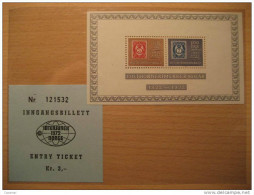 1972 Yvert Block 2 Unhinged + Entry Ticket Expo Stamp On Stamp Centenary Centennial - Blokken & Velletjes