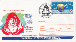 37906- FIRST ROMANIAN AT NORTH POLE, THEODOR NEGOITA, SPECIAL COVER, 1996, ROMANIA - Polarforscher & Promis