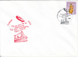 37907- ZEPPELIN LZ127 MEETING MALAGHIN ICEBREAKER, SPECIAL COVER, 2006, ROMANIA - Polar Ships & Icebreakers