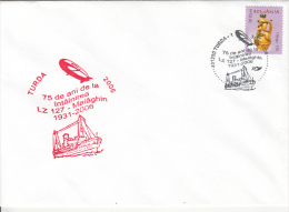37907- ZEPPELIN LZ127 MEETING MALAGHIN ICEBREAKER, SPECIAL COVER, 2006, ROMANIA - Navires & Brise-glace
