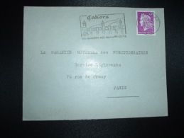 LETTRE TP MARIANNE DE CHEFFER 0,30 OBL.MEC.13-1-1969 CAHORS RP (46 LOT) 1ER JOUR CHANGEMENT DE TARIF (URGENT 0,40 + PNU) - 1967-1970 Marianne (Cheffer)