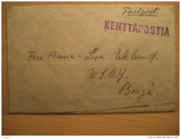 FINLAND 1944 To Borga Porvoo WWII Militar Postage Paid Kenttapostia Faltpost Spara Saasta Cancel Cover Finlande - Militaires