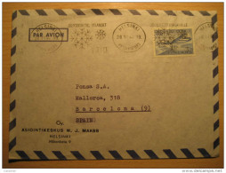 1962 Helsinki To Barcelona Air Mail Commercial Cover - Brieven En Documenten