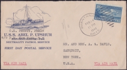 NA-57 CUBA US SHIP. 1940. US NEUTRALITY PATROL SERVICE FIRT DAY SERVICE. GUANTANAMO STATION. - Briefe U. Dokumente