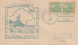 NA-60 CUBA US SHIP. 1933. US WARSHIP IN CUBAN WATERS. GUANTANAMO STATION. - Lettres & Documents