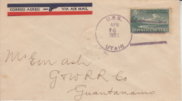 NA-64 CUBA US SHIP. 1939. US UTAH COVER TO GUANTANAMO NAVAL MILITAR STATION. - Cartas & Documentos